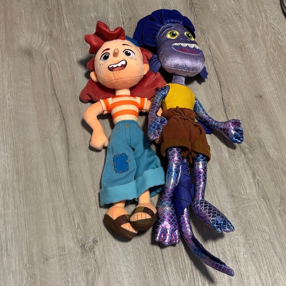 Guilia Marcovaldo and Luca from the Pixar Moxie Disney Plush